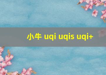 小牛 uqi uqis uqi+